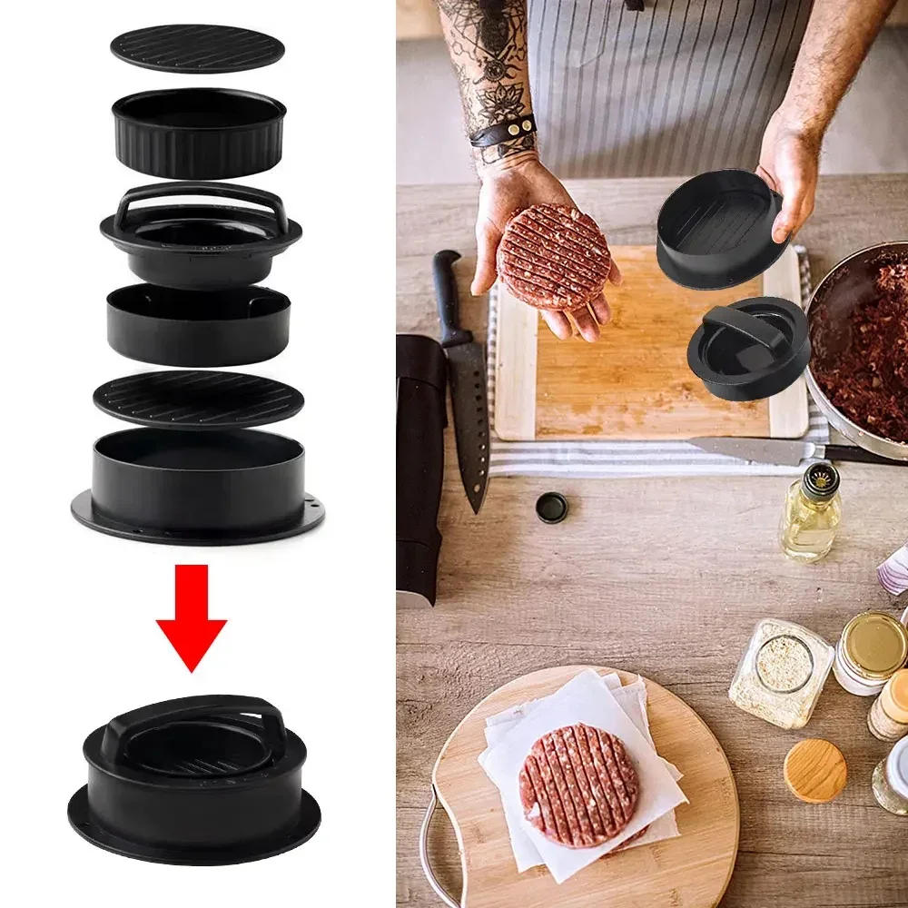 Description Picture 3 of itemABS Hamburger Meat Press Maker Round Shape Non-Stick Stuffed Burger Patties Beef Grill Pie Press Mould Maker Kitchen Accessories