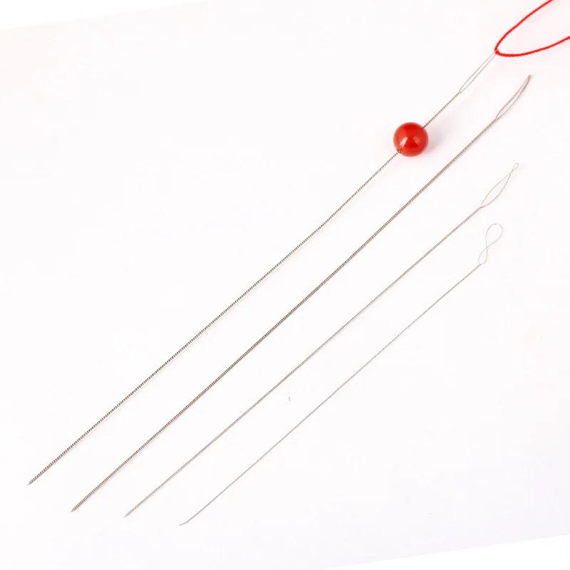 Description Picture 3 of item6/30pcs Beading Needles Big Eye Seed Beads Needles DIY Necklace Bracelet Tools Stainless Steel Pearls Threading Pins for Jewelry