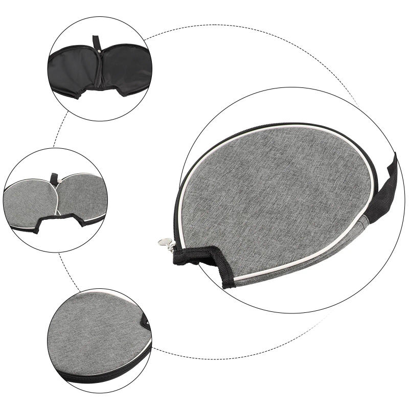 Description Picture 4 of itemPortable Table Tennis Rackets Bag Semicircle Paddles Case Dustproof Storage Bag Supplies Protective Cover Training Table Tennis