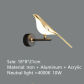 1 bird wall lamp