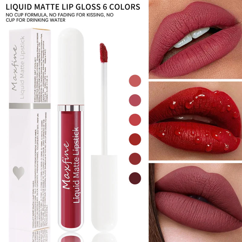 Description Picture 3 of itemMatte Lipstick Long-Lasting Liquid Lipstick High Pigment Waterproof Velvet Lip Glaze Moisturizing Portable And Non Stick Cup