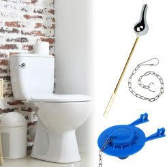 1 Set Toilet Handle Replacement Kit Front Mount Toilet Flusher Kit With Chain For Home Toilet Bathroom Toilet Tank Accessories