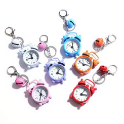 1pc Mini Alarm Clock Keychain Creative Car Ornament Bag Pendant Ornament Couple Key Chain Small Gift Home Decor