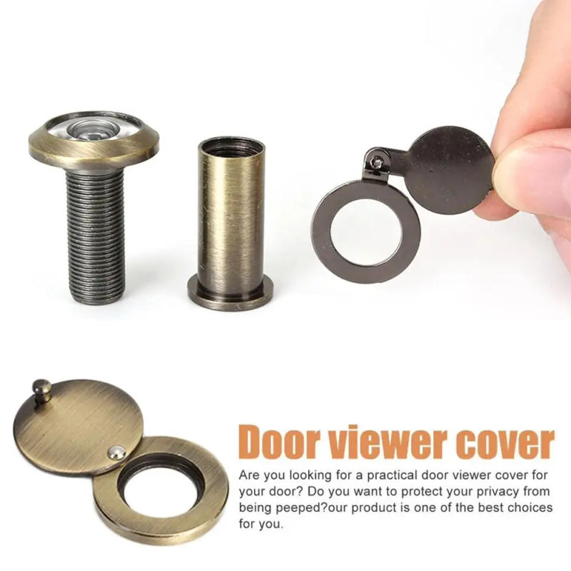 Description Picture 4 of itemSafety Door Viewer Fixed Door Viewer Cover Privacy Peephole Lid Metal Flip Over Privacy Cover Door Viewer Lid Door Eye Viewer