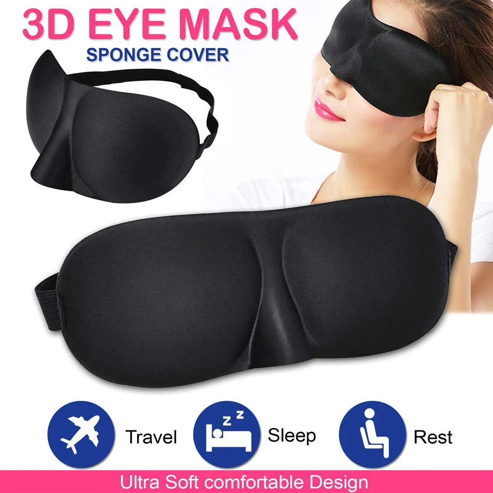 Description Picture 5 of item1Pcs 3D Sleep Mask Natural Sleeping Eye Mask Eyeshade Cover Shade Eye Patch Women Men Soft Portable Blindfold Travel Eyepatch