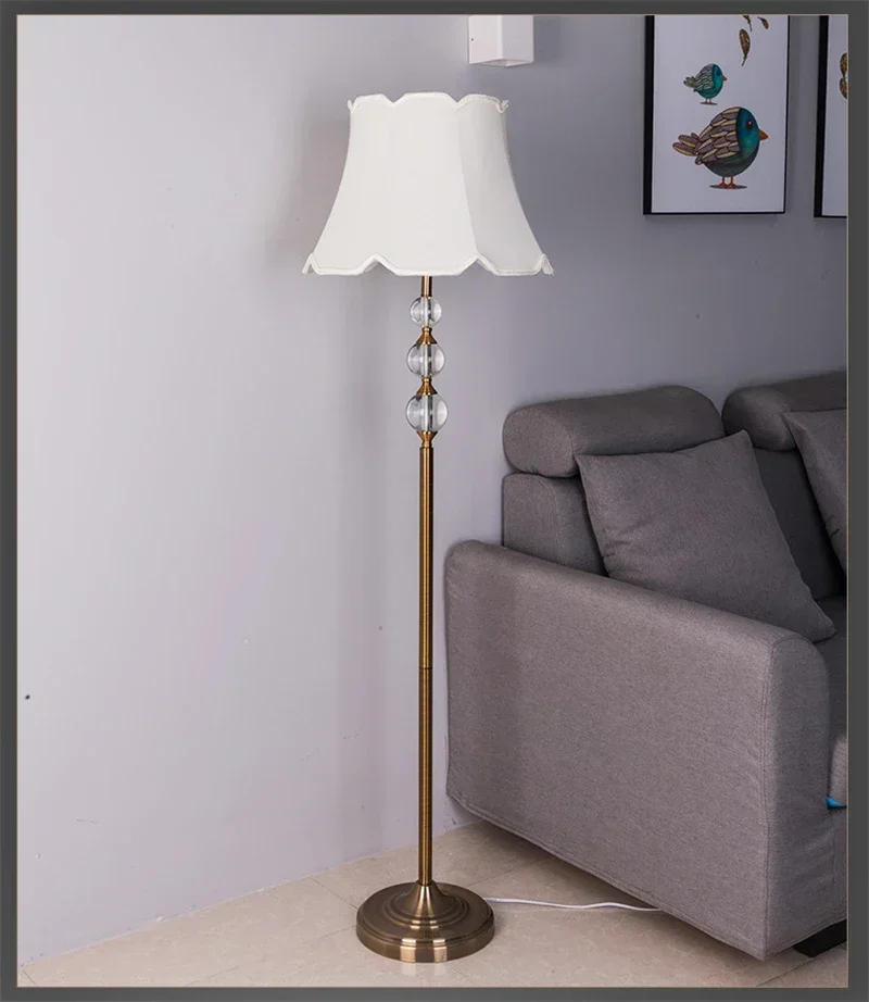 Description Picture 4 of itemPostmodern Led Crystal Floor Lamp Living Room Decoration Bedroom Bedside Floor Lights American Minimalist Crystal Standing Lamp