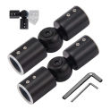 2PCS Curtain Rods Corner Connector, Adjustable Curtain Rod Corner Connector For 1 Inch Bay Window Curtain Rods