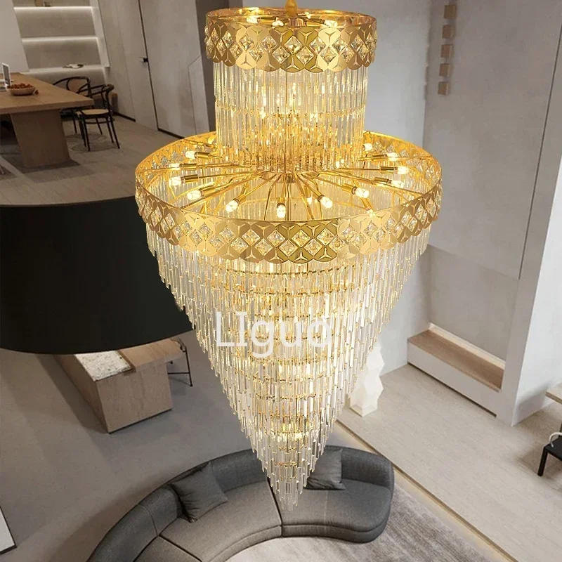 Description Picture 5 of itemDuplex building, living room, large chandelier, villa, post modern luxury building, mid floor, crystal chandelier