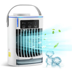Misting Fan Portable Air Cooler Humidifier 3-speed Mini Air Conditioner with 500mL Water Tank for Home Room Camping Car Office