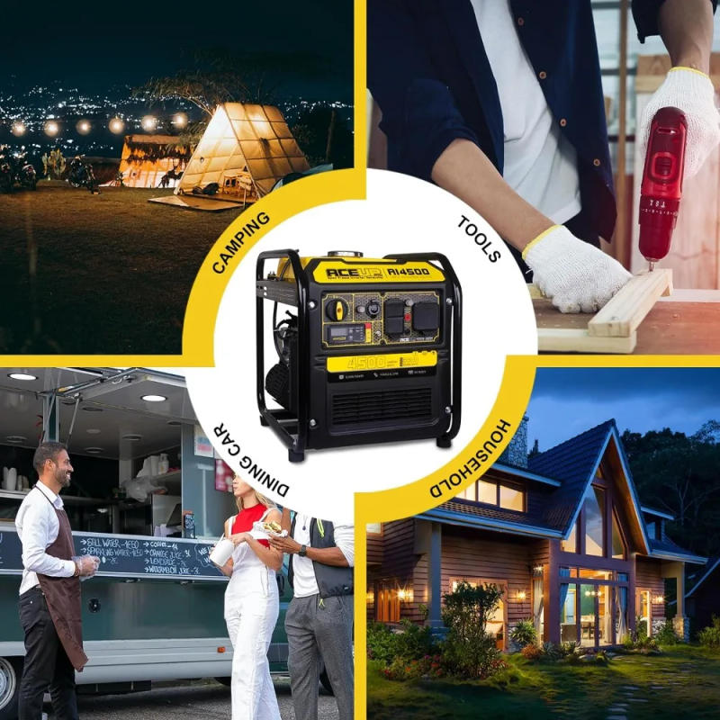 Description Picture 6 of itemGas Turbine Generators 4500 Watt Open Frame Inverter Generator Gas Generator 223CC RV-Ready EPA Compliant