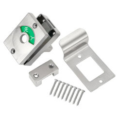 Bathroom  Public Toilet WC  Latch Indicator Partition Aluminum Alloy  Door Lock  With Red Green Indicator Lock Accessories