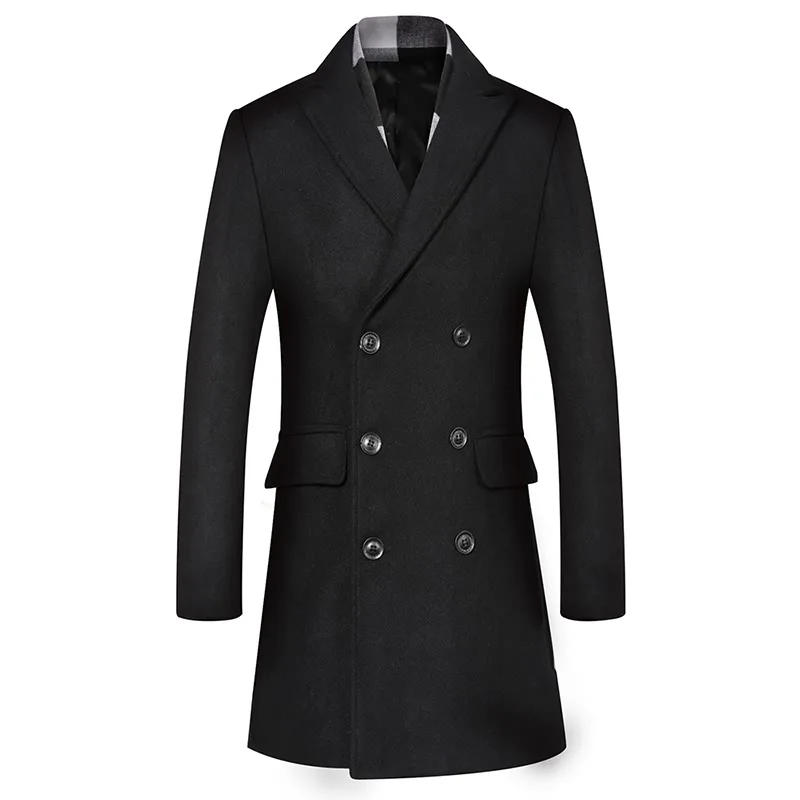 Description Picture 4 of itemMen's Coat Winter Tweed Jacket 2023 Long Trench parkas Clothing Overcoat Blouse Best Selling Products Casual Outerwear Size 3XL