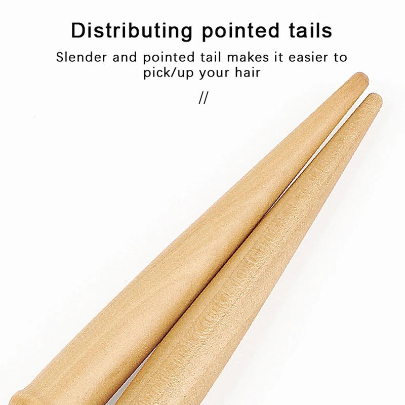 Description Picture 5 of itemTwo Sizes Small Wooden Handle Nylon Teeth Roller Curling Round Hairbrush Women Men Hair Massage Styling Comb