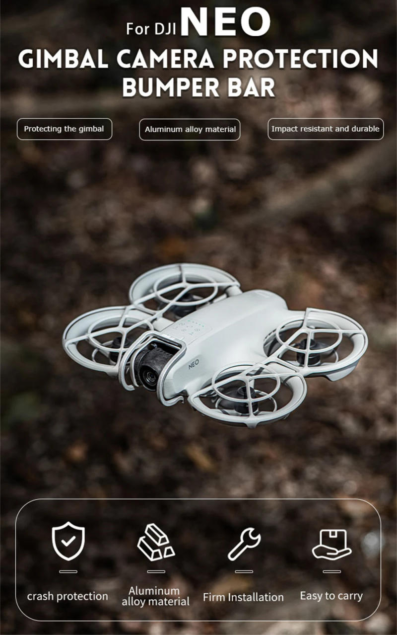 Description Picture 2 of itemGimbal Camera Bar For DJI NEO Drone Lens Bumper Protector Anti-collision Aluminum Alloy PTZ Guard Accessories For DJI NEO