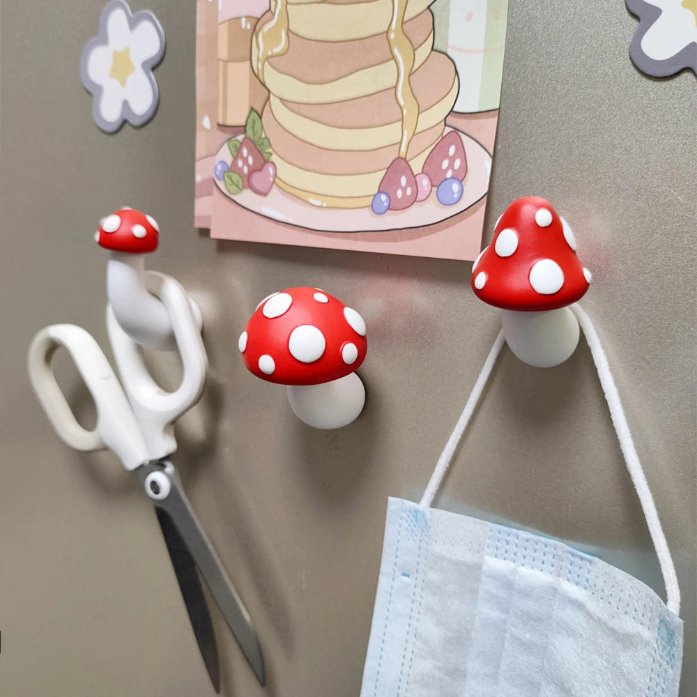 Description Picture 6 of itemCartoon 3D Red Mushroom Refrigerator Magnet Sticker Resin Decoration Fridge Magnetic Sticker Gift Fridge Magnet Home Decor