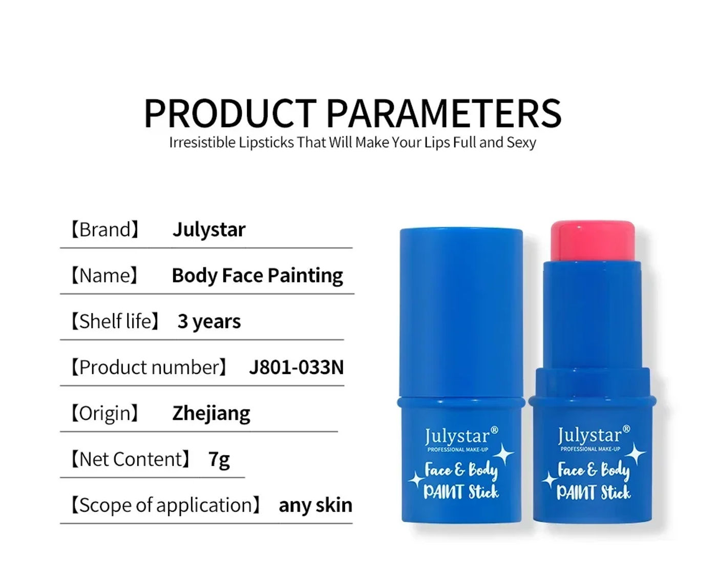 Description Picture 5 of itemHalloween Face Body Painting Stick Cream Waterproof UV Light Neon Green Purple Pink Black White Paint Party Art Makeup