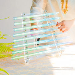 quartz harpa crystal singing harp with C D E F G A B C 8pcs notes and free Aluminum alloy box and quartz mallets