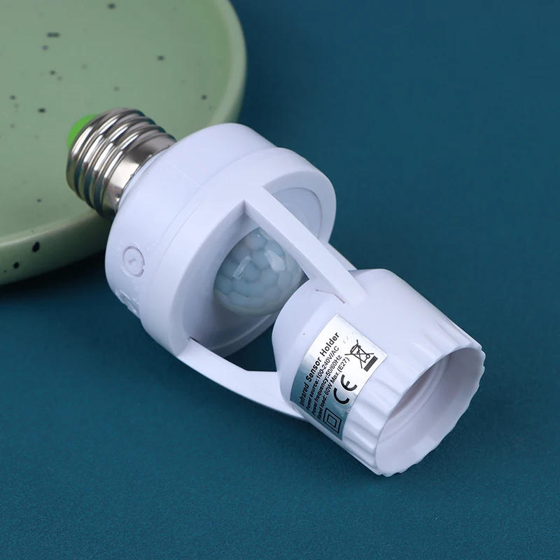 Description Picture 4 of item1Pc AC100-240V E27 Socket Converter With PIR Motion Sensor LED Lamp Base Intelligent Switch Light Bulb Lamp Holder