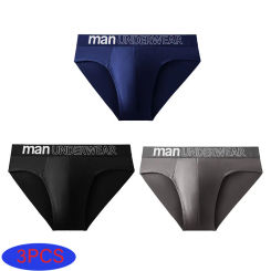 3 Pcs/Lot Men's Man Underwear Briefs Letter Comfortable Panties Shorts Sexy Gifts for Man Underpants