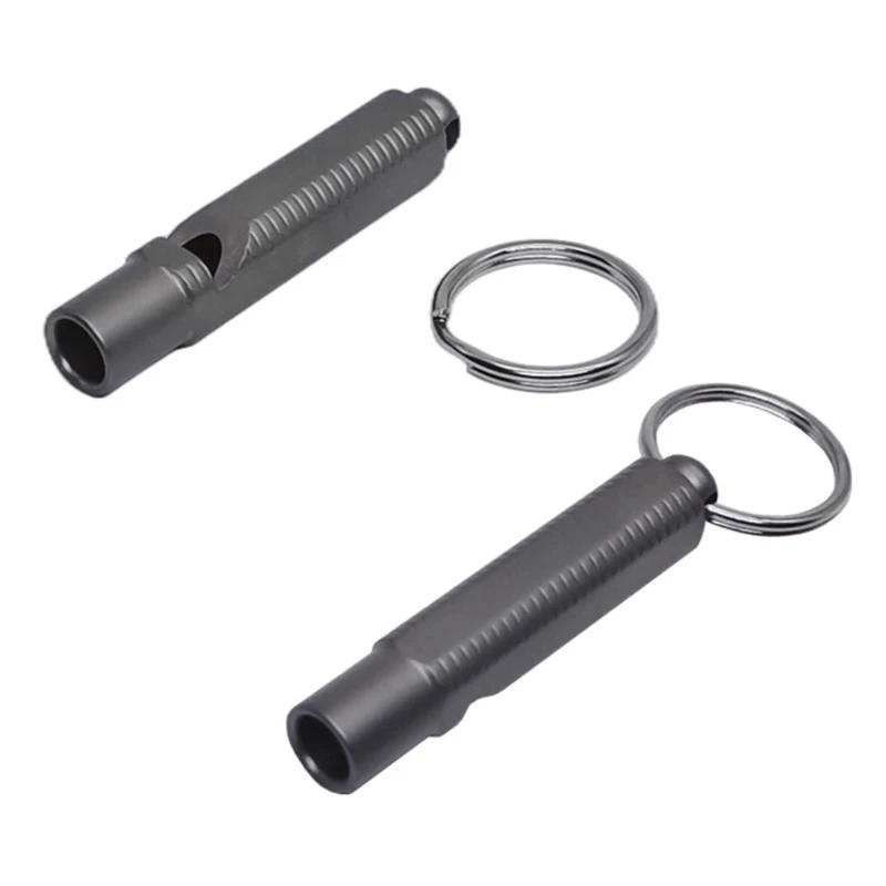 Description Picture 6 of item652D Outdoor Emergency Whistles Portable Titanium Signal Whistles With Keyring Waterproof Whistles for Camping Hiking Sports