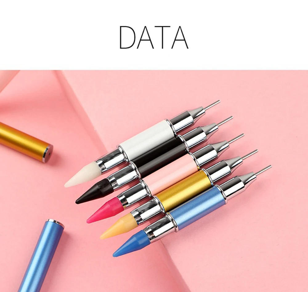Description Picture 2 of itemNew Diamond Painting Pen Tool Double Head Convenient Multifunctional Nail Pen Metal Material Diamond Painting Accessories