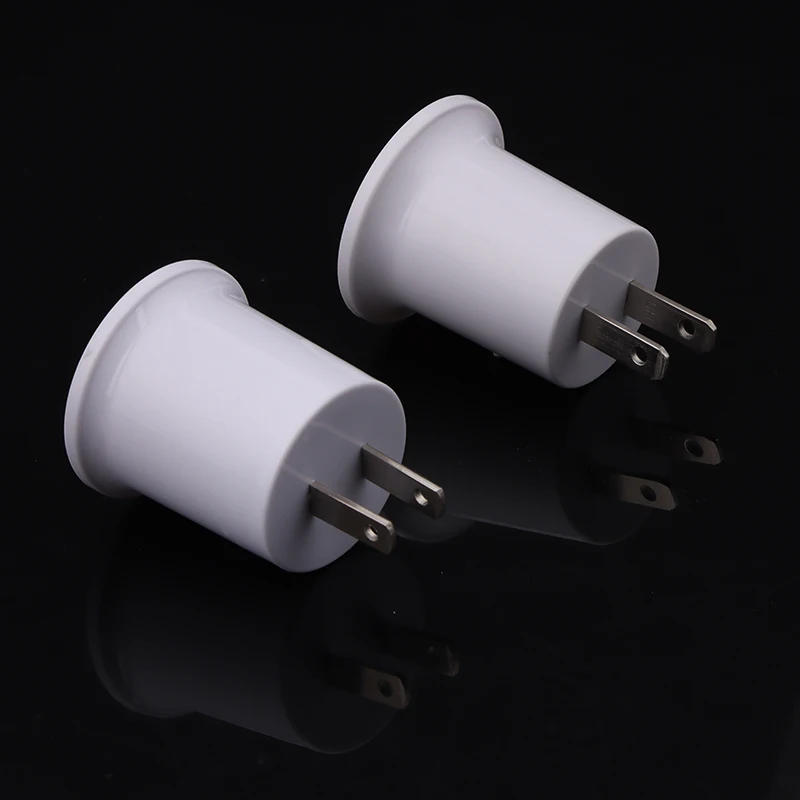 Description Picture 3 of item1Pc America European Plug E27 Lamp LED Bulbs Base E27 To EU US Plug Lamp Holder Converter Socket Adapter White Light Socket
