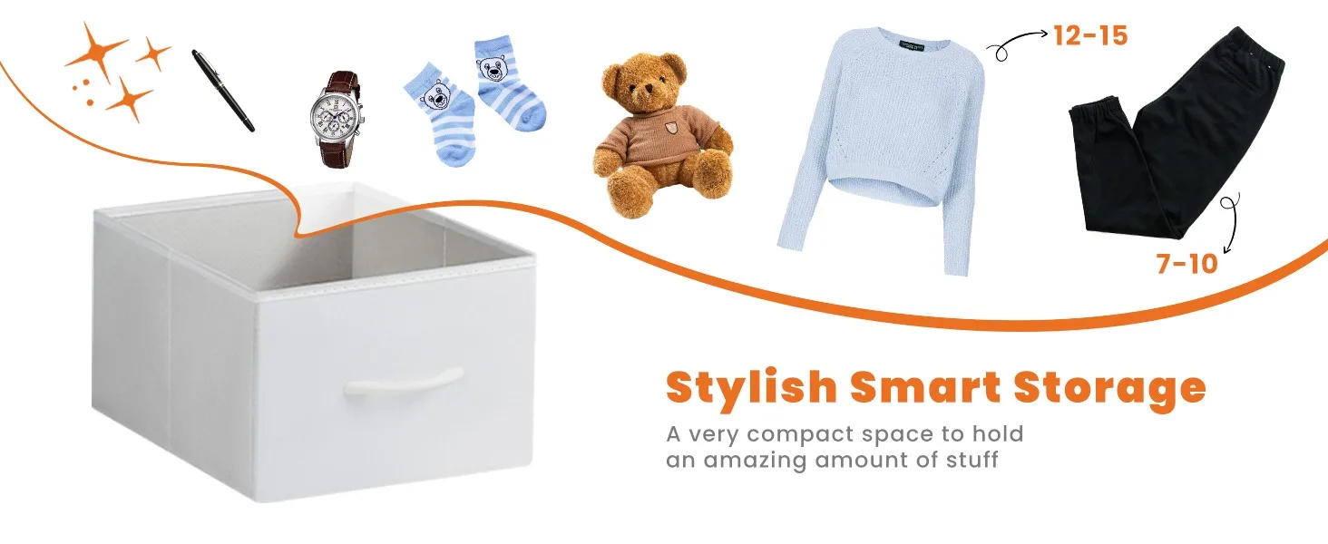 Description Picture 2 of itemDresser for Bedroom, Chest Organizer Unit with 8 Bins Storage Tower Drawer Organizer with Steel Frame