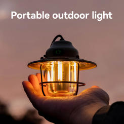 Outdoor Light Ultra-bright Rechargeable Led Camping Lantern Waterproof Dimmable Retro Electric Lamp for Outdoor Activities