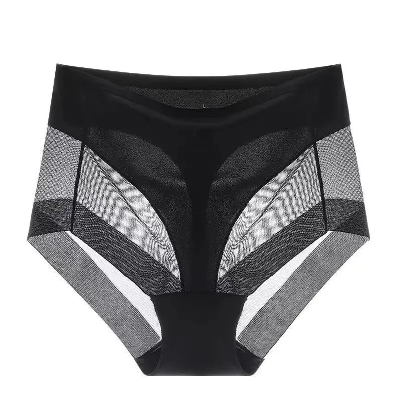 Description Picture 4 of item2pcs Sexy Mid Rise Oversized Underwear for Women with A Tight Waistband and Lifting Buttocks Transparent Cosy Elastic Briefs