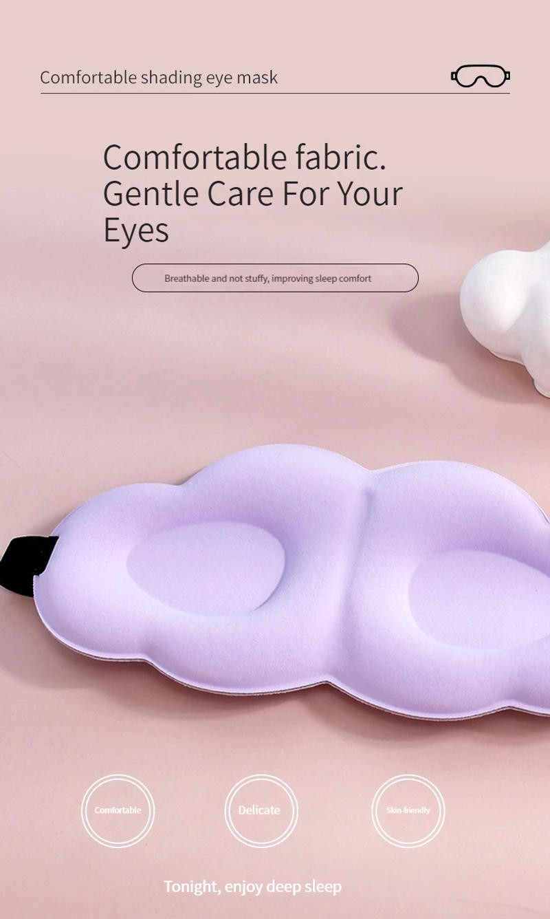 Description Picture 2 of item3D Sleep Mask Clouds Sleeping Eye Mask Eyeshade Cover Soft Eye Patch Women Men Soft Portable Blindfold Travel Eyepatch