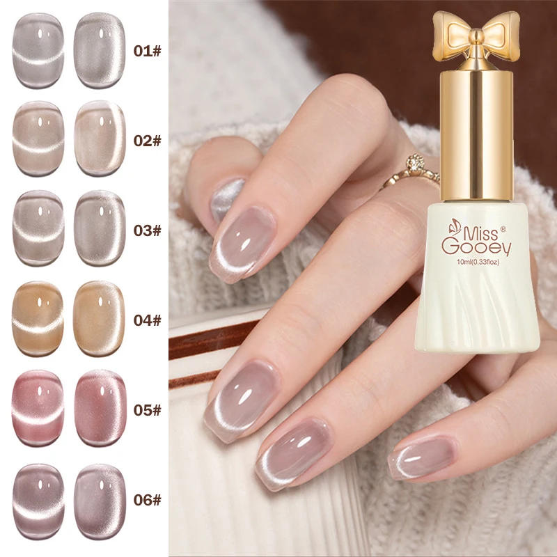 Description Picture 4 of itemMoonlight Cat Eye Magnetic Gel Nail Polish Glass Beads Crystal Gel Semi Permanent Varnish UV Gel for DIY Nail Art Design 10ml