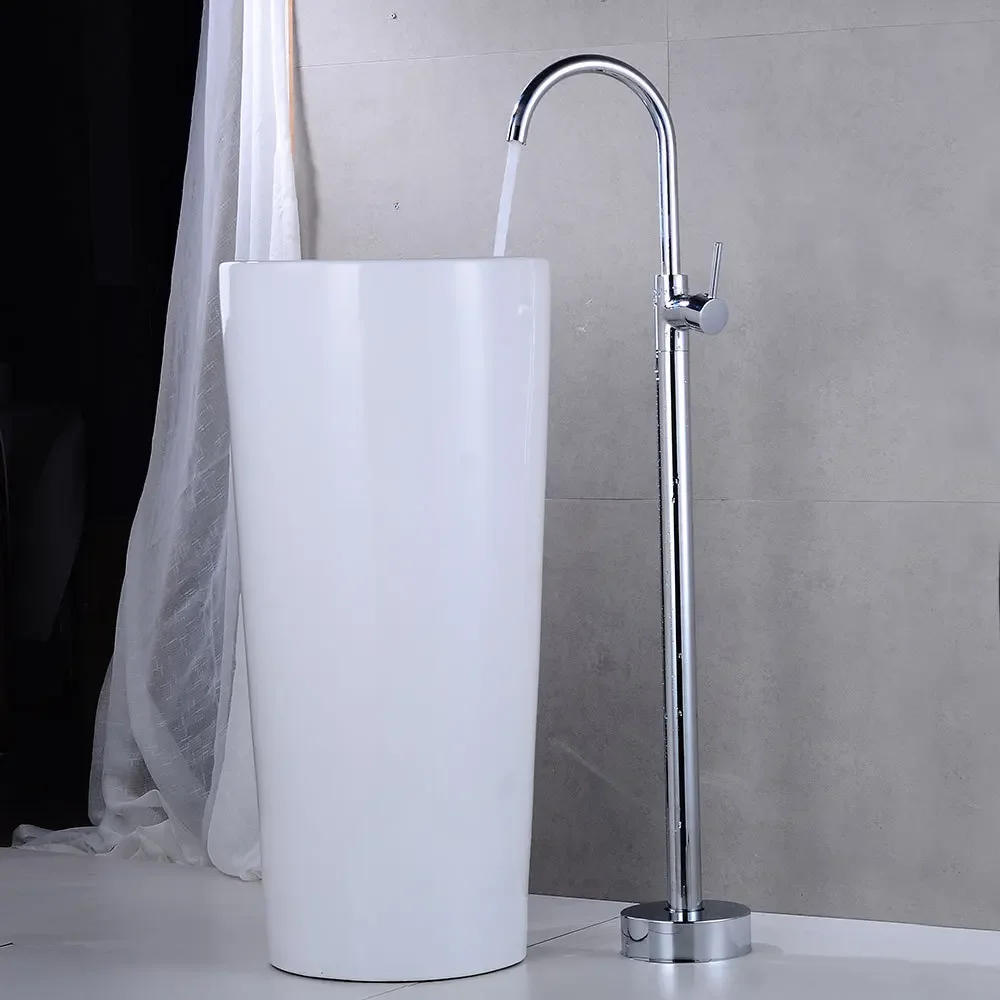 Description Picture 4 of itemBathroom Bathtub Faucet  Free Standing  Gold /Black/Antique/Chrome Mixer Taps Floor Mounted Bath