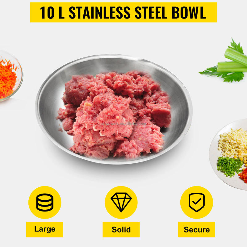 Description Picture 4 of itemWeWork 10L Commercial Meat Bowl Cutter Mixer 400W Meat Blender and Grinder Electric Heavy-duty Food Processor Meat Bowl Chopper