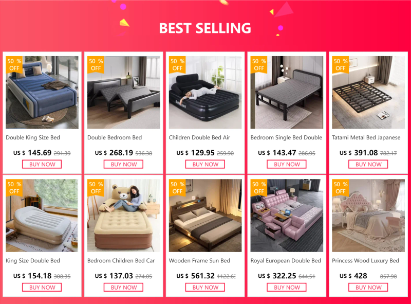 Description Picture 2 of itemDouble King Size Bed Inflatable Lazy Living Room Camp Princess Cheap Bed Frame Air Dog Safe Cama Individual Furniture For Room