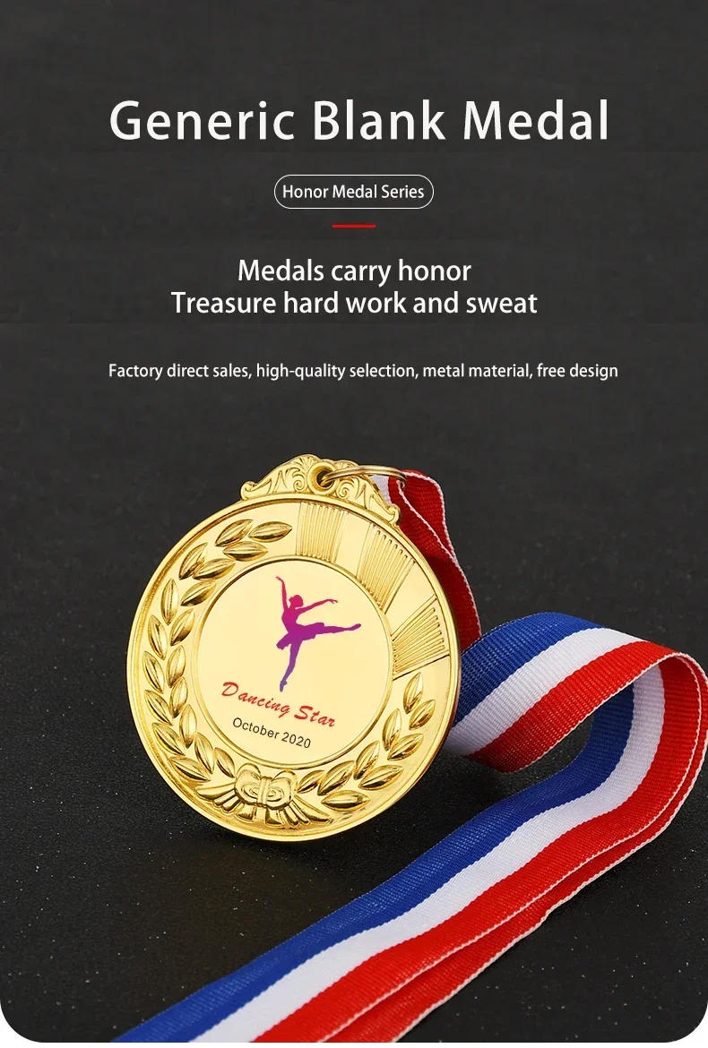 Description Picture 4 of itemFree Customized Color Printed or Engraved 65MM Metal Medal Award Medals Game Medals Sports Competition Winner Medals Souvenir