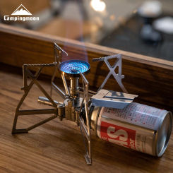 Outdoor Strong Camping Gas Stove Campingmoon XD-3F Butterfly Gas Burner Cooking Stove With Bag
