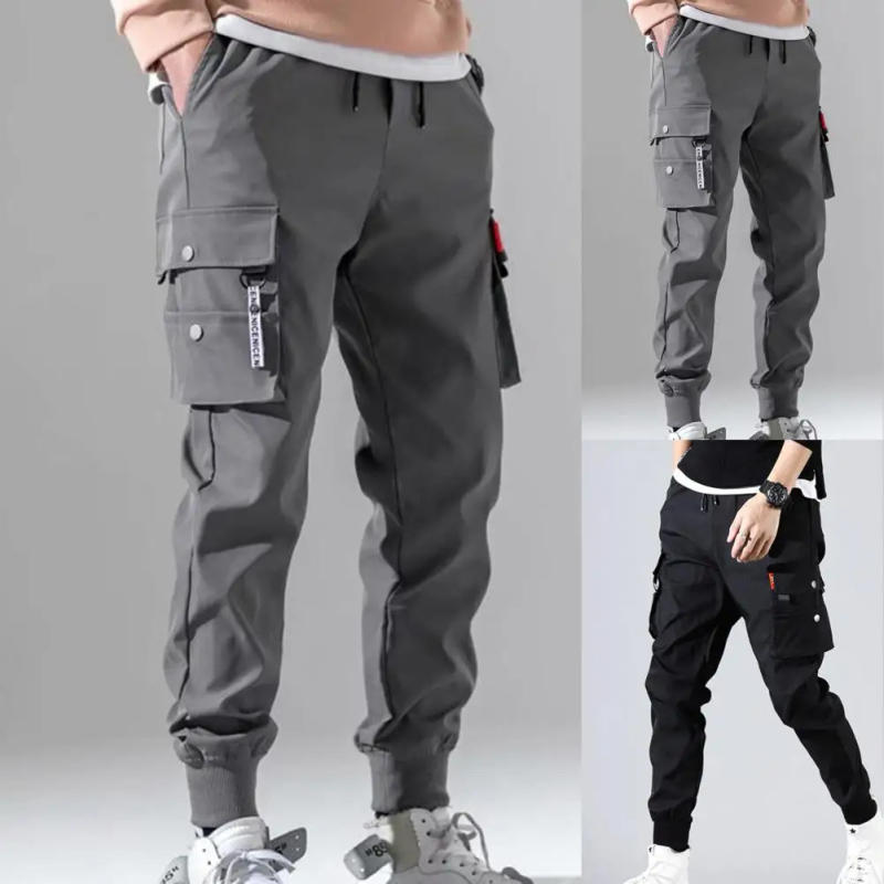 Description Picture 2 of itemCargo Pants Men Spring And Summer New Fashion Handsome Bunched Feet Casual Sports Pants Large Size Loose Nine Point Pants