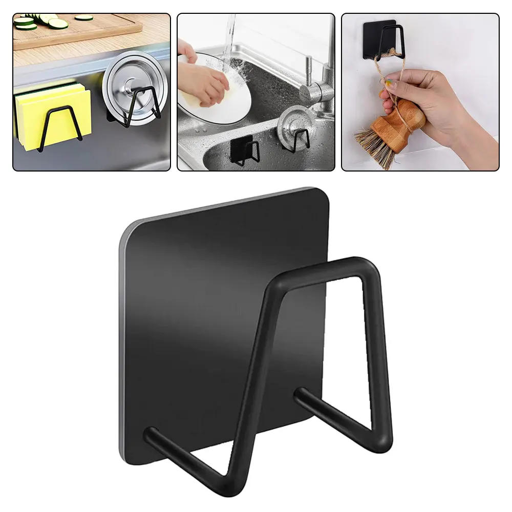 Description Picture 4 of item2/4/6 Pcs Hook Accessories Kitchen Storage & Organization Organizer Sponge Holder Stainless Steel Bracket Wall Shelf Bathroom