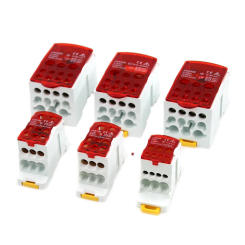Distribution Unipolar Junction Branch line Box Wire Electrical Connector Din Rail Terminal Block UKK 80A/125A/160A/250A/400/500A