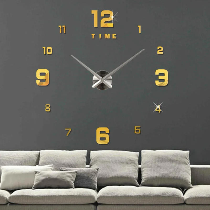 Description Picture 5 of itemDIY Digital Wall Clock Living Room Watches 40cm/16" Frameless Modern 3D  Decoration Mirror Stickers Offices Hotel Dining Art