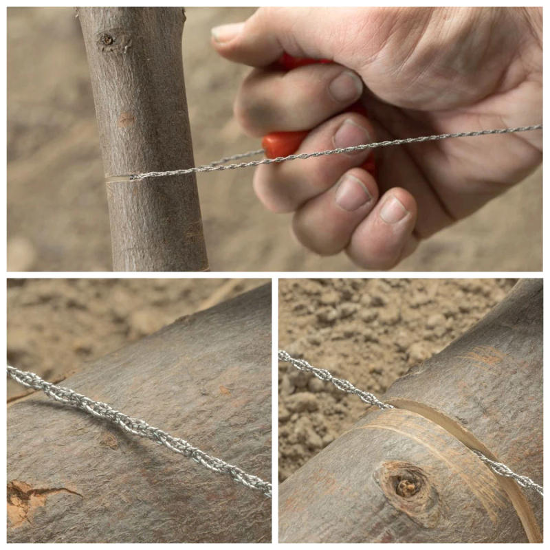 Description Picture 6 of itemOutdoor Manual Hand Steel Wire Saw Survival Tools Hand Chain Saw Cutter Portable Travel Camping Emergency Gear Steel Wire Kits