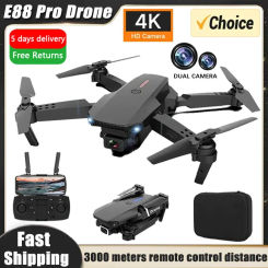 2024 E88Pro RC Drone 4K Professinal With 1080P Wide Angle HD Camera Foldable Helicopter WIFI FPV Height Hold Gift Toy