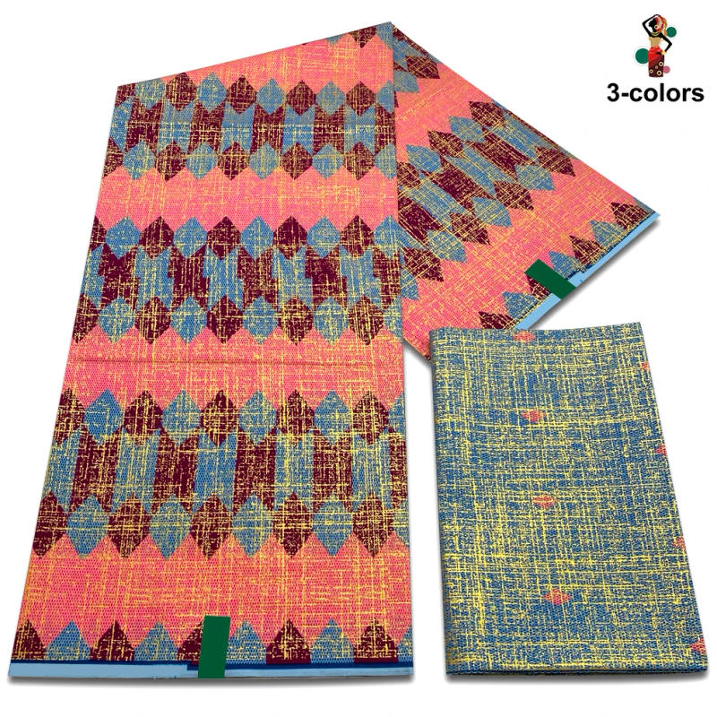 Description Picture 6 of itemNewest Ghana African Golden Wax Fabric Real Wax Fabric 100% Cotton Soft Women Dress Material Ankara Wax Kente Gold Print Pagne
