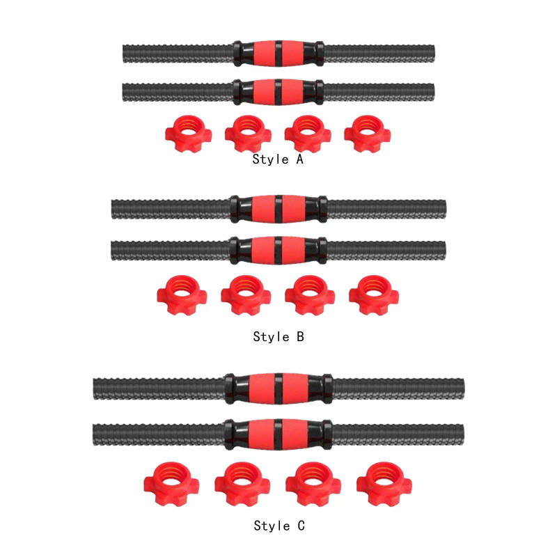 Description Picture 2 of item2x Dumbbell Rod Threaded Adjustable Durable with 4 Collars Dumbellsweights Set
