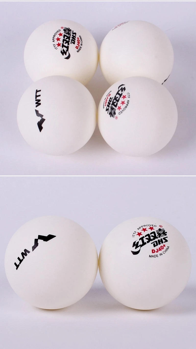 Description Picture 4 of item6 Pcs/Box DHS WTT Ping Pong Balls DJ40+ Official Table Tennis Games Use 3 Star Table Tennis Balls for WTT International Games