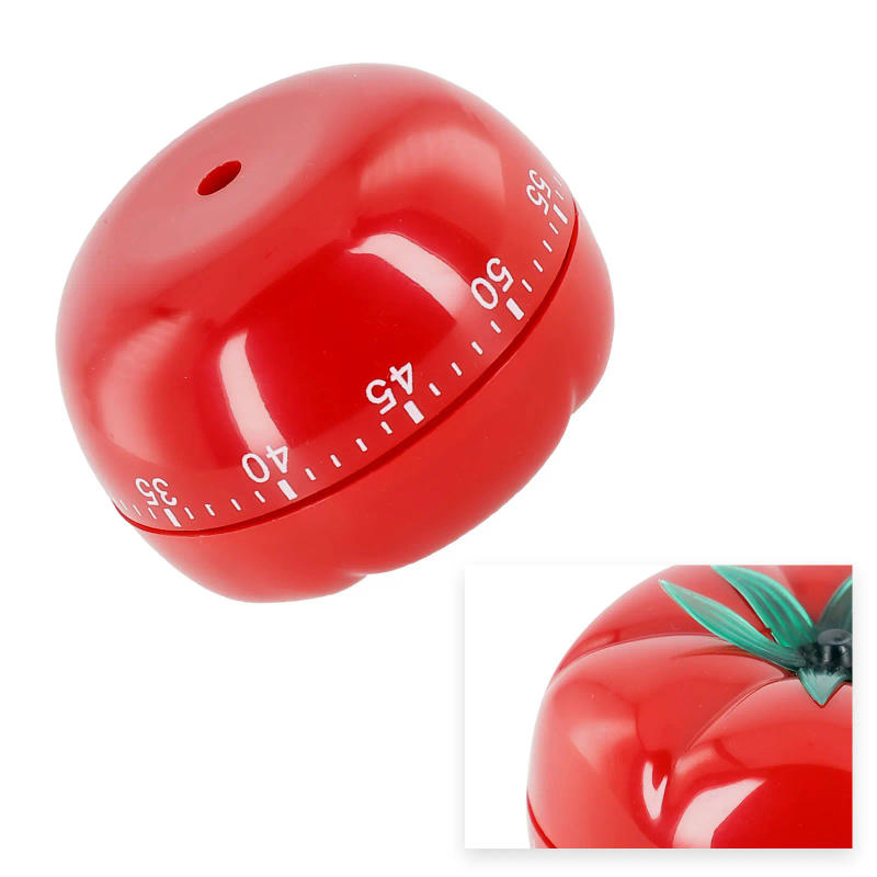 Description Picture 6 of item1pc Tomato Timer Kitchen Cooking Cute Reminder Alarm Clock Baking Mechanical Countdown Timer Tools 60-minute ABS 6.3x4.5cm