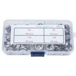 180 Pcs Countersunk Head Screw Washer Decorative Washers Silver Stainless Steel Cup