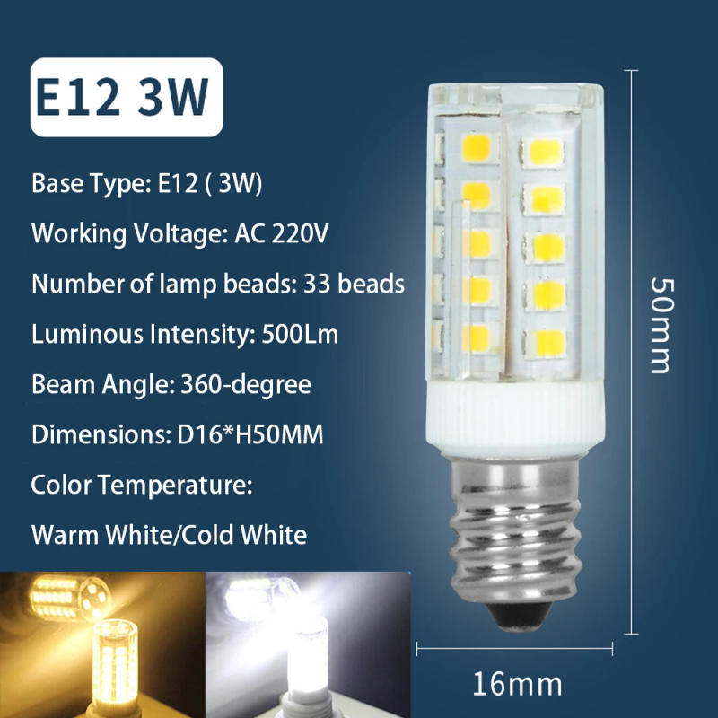 Description Picture 3 of itemAC220V LED Lamp Bulb E14 E12 Corn Lamp Indoor Lighting 3W 5W 7W 9W 360 Beam Angle Lampada Room Outdoor Balcony Corridor Lightin