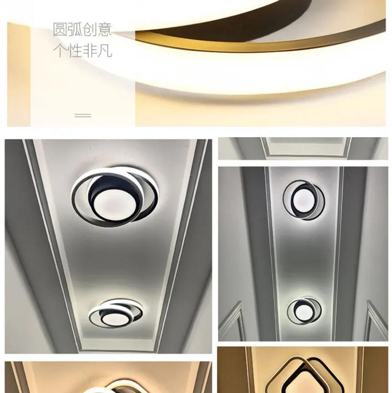 Description Picture 4 of item3 Light Color LED Ceiling Lamp Modern Dimmable Bedroom Chandelier Ceiling Lights For Dining Room Living Room Nordic Aisle Lamp