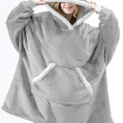 Sports style casual women's pullover sweater with flannel and velvet pockets, long sleeved hoodie, solid color hoodie